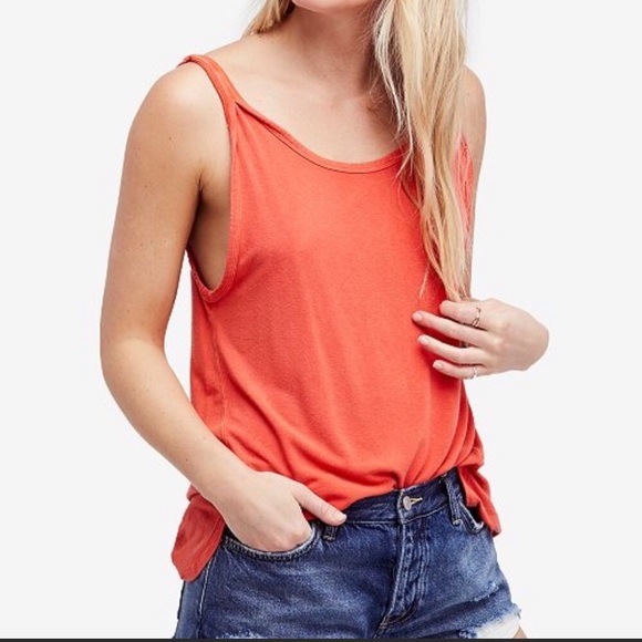 Free People Tops - NWT FP We the Free Atlantic Vermilion Flame Tank